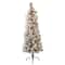 4.5ft. Pre-Lit Flocked Portland Pine Pencil Artificial Christmas Tree, Clear Lights